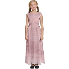 Pink Wood  Kids  Satin Sleeveless Maxi Dress by ConteMonfrey