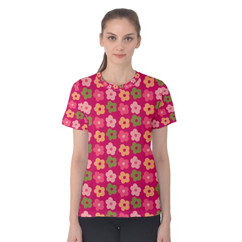 Little Flowers Garden   Women s Cotton Tee by ConteMonfrey