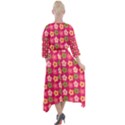 Little Flowers Garden   Quarter Sleeve Wrap Front Maxi Dress View2