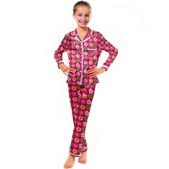 Little Flowers Garden   Kid s Satin Long Sleeve Pajamas Set by ConteMonfrey