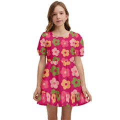 Little Flowers Garden   Kids  Short Sleeve Dolly Dress by ConteMonfrey