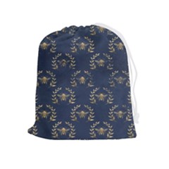 Blue Golden Bee Drawstring Pouch (xl) by ConteMonfrey