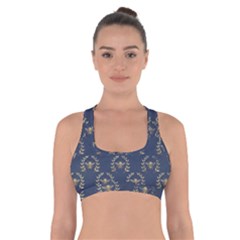 Blue Golden Bee Cross Back Sports Bra by ConteMonfrey