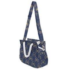 Blue Golden Bee Rope Handles Shoulder Strap Bag by ConteMonfrey