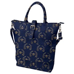 Blue Golden Bee Buckle Top Tote Bag by ConteMonfrey