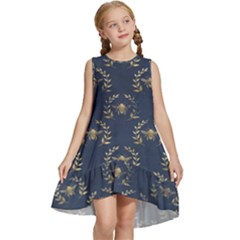 Blue Golden Bee Kids  Frill Swing Dress by ConteMonfrey