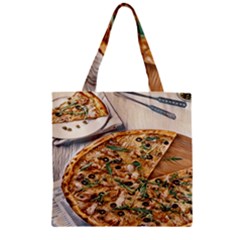 A Pizza A Day Takes The Sadness Away Zipper Grocery Tote Bag by ConteMonfrey