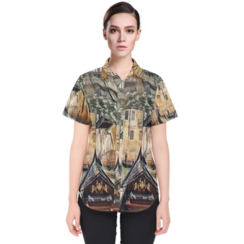 Art Venice Channel Women s Short Sleeve Shirt by ConteMonfrey