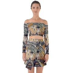 Art Venice Channel Off Shoulder Top With Skirt Set by ConteMonfrey