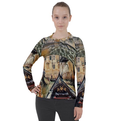 Art Venice Channel Women s Pique Long Sleeve Tee by ConteMonfrey