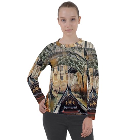 Art Venice Channel Women s Long Sleeve Raglan Tee by ConteMonfrey