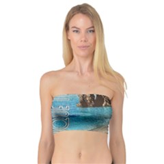 Beach Day At Cinque Terre, Colorful Italy Vintage Bandeau Top by ConteMonfrey