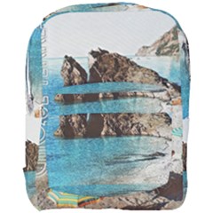 Beach Day At Cinque Terre, Colorful Italy Vintage Full Print Backpack by ConteMonfrey