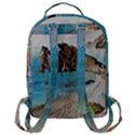 Beach Day At Cinque Terre, Colorful Italy Vintage Flap Pocket Backpack (Large) View3