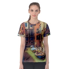 Venice Canals Art   Women s Sport Mesh Tee