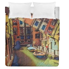 Venice Canals Art   Duvet Cover Double Side (queen Size) by ConteMonfrey