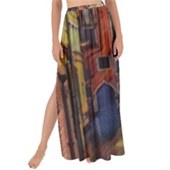 Venice Canals Art   Maxi Chiffon Tie-up Sarong by ConteMonfrey