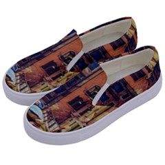 Venice Canals Art   Kids  Canvas Slip Ons by ConteMonfrey