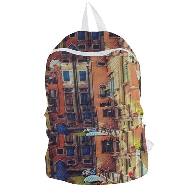 Venice Canals Art   Foldable Lightweight Backpack