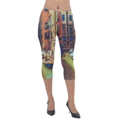 Venice Canals Art   Lightweight Velour Capri Leggings  by ConteMonfrey