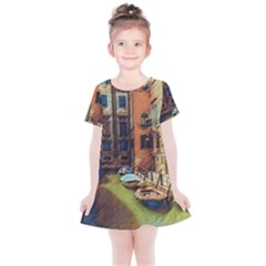 Venice Canals Art   Kids  Simple Cotton Dress by ConteMonfrey