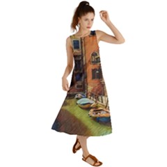 Venice Canals Art   Summer Maxi Dress by ConteMonfrey