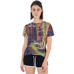 Venice Canals Art   Open Back Sport Tee by ConteMonfrey