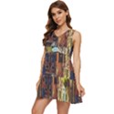 Venice Canals Art   Tiered Sleeveless Mini Dress View3