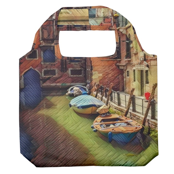 Venice Canals Art   Premium Foldable Grocery Recycle Bag