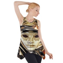 Artistic Venetian Mask Side Drop Tank Tunic by ConteMonfrey