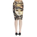 Artistic Venetian Mask Midi Wrap Pencil Skirt View2