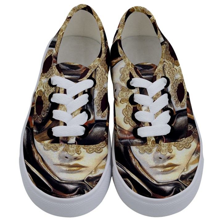 Artistic Venetian Mask Kids  Classic Low Top Sneakers