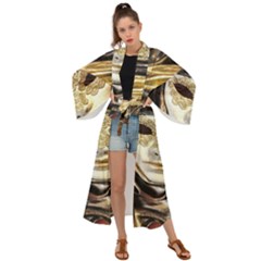 Artistic Venetian Mask Maxi Kimono by ConteMonfrey