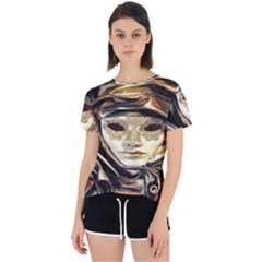 Artistic Venetian Mask Open Back Sport Tee by ConteMonfrey