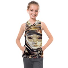 Artistic Venetian Mask Kids  Sleeveless Hoodie by ConteMonfrey