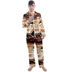 Venetian Mask Men s Long Sleeve Satin Pajamas Set