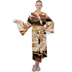 Venetian Mask Maxi Velour Kimono by ConteMonfrey