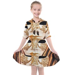 Venetian Mask Kids  All Frills Chiffon Dress by ConteMonfrey