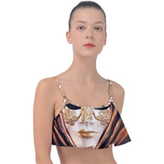 Venetian Mask Frill Bikini Top by ConteMonfrey