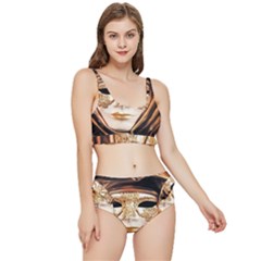 Venetian Mask Frilly Bikini Set by ConteMonfrey