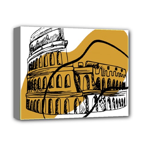 Colosseo Draw Silhouette Deluxe Canvas 14  X 11  (stretched) by ConteMonfrey