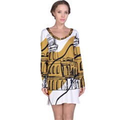 Colosseo Draw Silhouette Long Sleeve Nightdress by ConteMonfrey