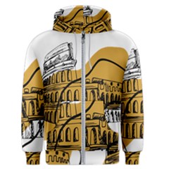 Colosseo Draw Silhouette Men s Zipper Hoodie by ConteMonfrey