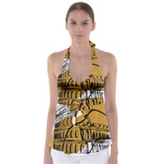 Colosseo Draw Silhouette Babydoll Tankini Top