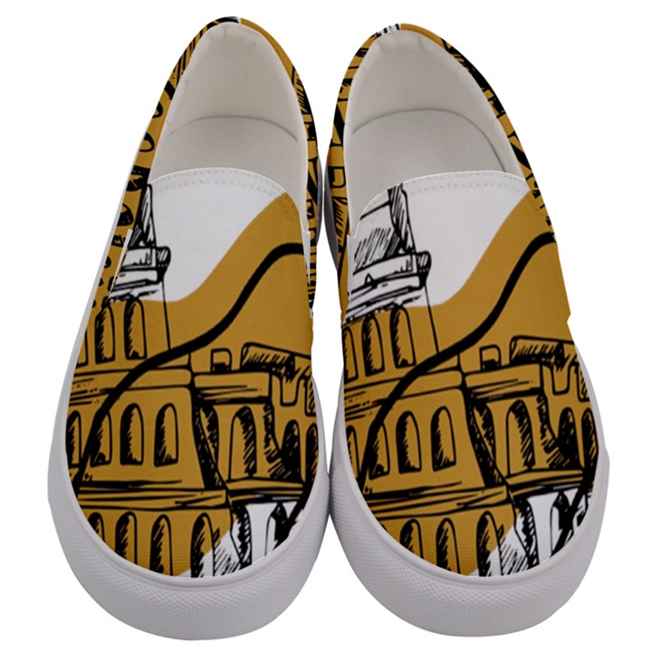 Colosseo Draw Silhouette Men s Canvas Slip Ons