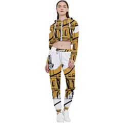 Colosseo Draw Silhouette Cropped Zip Up Lounge Set by ConteMonfrey