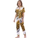 Colosseo Draw Silhouette Kids  Satin Short Sleeve Pajamas Set View1