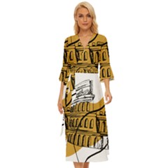 Colosseo Draw Silhouette Midsummer Wrap Dress by ConteMonfrey