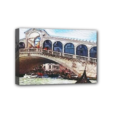 Lovely Gondola Ride - Venetian Bridge Mini Canvas 6  X 4  (stretched) by ConteMonfrey