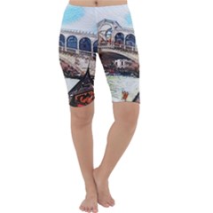 Lovely Gondola Ride - Venetian Bridge Cropped Leggings  by ConteMonfrey